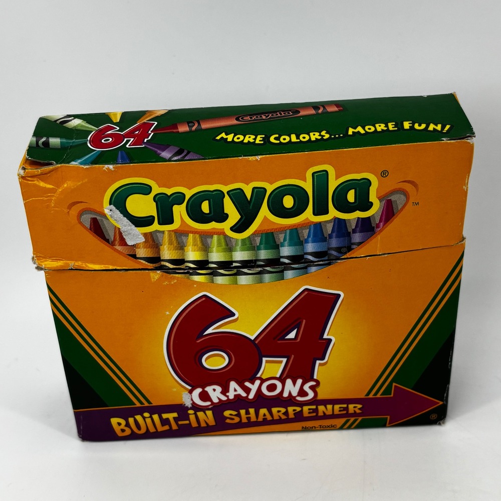 Vintage 2004 Crayola 64 Crayon Box Sharpener Retired Dandelion 52-0064-0-221